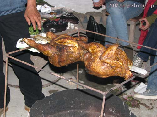 Chicken BBQ at our party